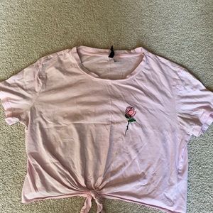 From forever 21, pink tied crop top